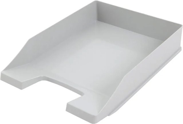 PROREGAL Stapelbare Briefablage aus Kunststoff für DIN A4, 10 Stück, Grau, H x B x T: 6,5 x 25,5 x 34,8 cm - Bild 1