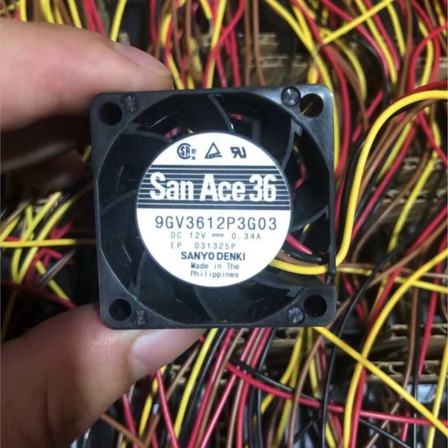 SANYO Gehäuselüfter 9GV3612P3G03 12V 0,34A Schwarz 36 mm - Bild 2