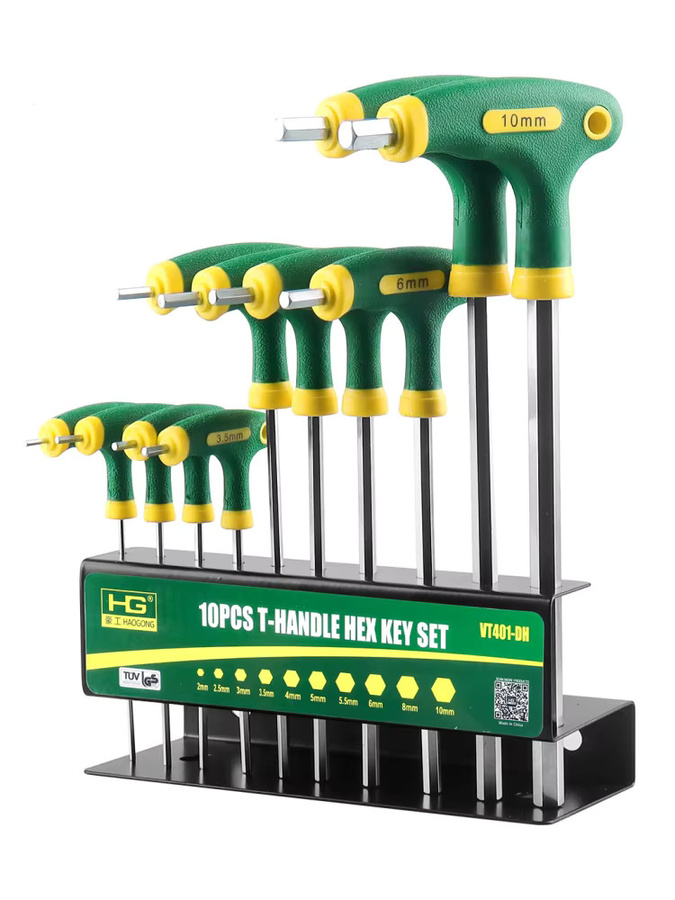 WOZOBUY Inbusschlüsselsatz mit T-Griff, metrisch, 10-teilig, 2–10 mm - Bild 7