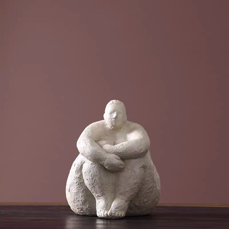Nordische Tonfigur aus Kunstharz in Multicolour als dekorative Heimdekoration für dein Wohnzimmer oder die Veranda, Höhe: 26,0 cm, Breite: 16,0 cm, Tiefe: 16,0 cm - Bild 1