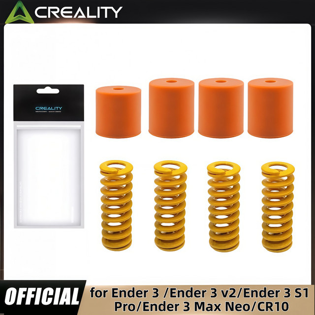 Creality 4-teiliges Set aus Silikon-Bettnivelliersäulen und Heizbettfeder für Ender-3, Ender-3 Pro, Ender-3 V2, 3S sowie CR-10 und CR-10S - Bild 1