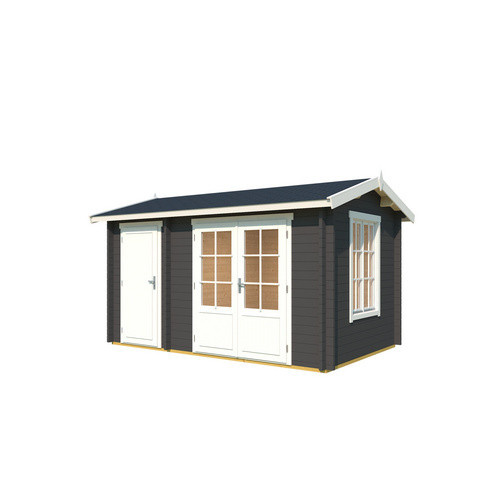 Holz-Gartenhaus Lasita Wrexham mit Satteldach in Carbongrau lasiert, B/H/T: 430 x 250,8 x 283,5 cm - Bild 2