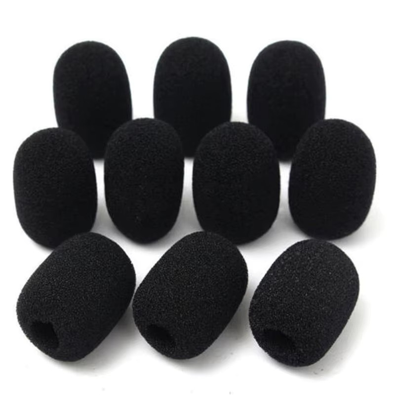 SD&HI 5-teiliges Mikrofon-Windschutzset aus Schaumstoff für Headset-Grills in Schwarz - Bild 4