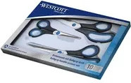 Westcott Universalschere Easy Grip Set in Schwarz und Blau aus Edelstahl mit den Größen 140 mm, 201 mm und 247 mm - Bild 1