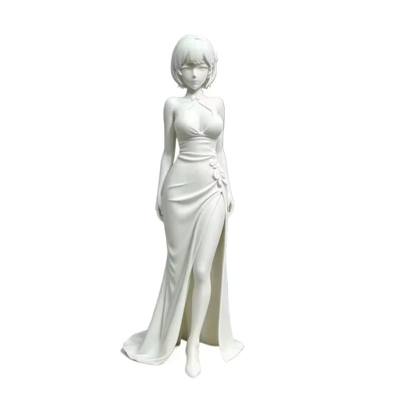 Moderne minimalistische Göttin Desktop-Skulptur von CELEBON in Weiß, 3D-gedruckte Statue als hochwertiges Tisch-Ornament für dein Zuhause - Bild 5