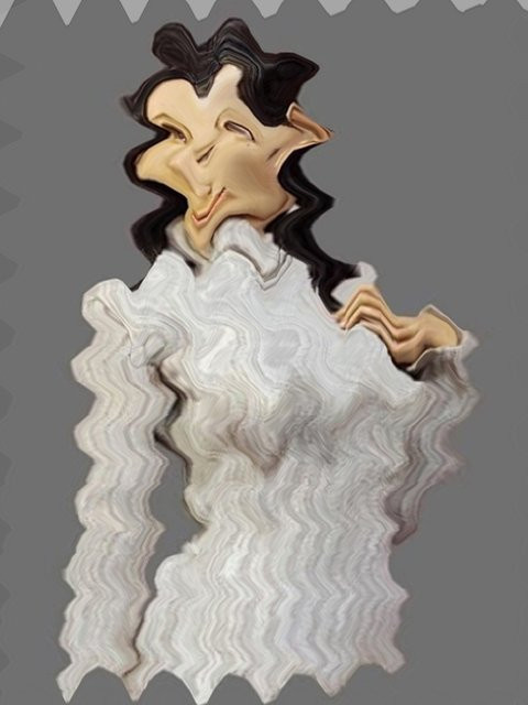 KIMERA Mädchen mit Pulloverbüste, Harzfigur, unbemalter Modellbausatz, 1/12 - Bild 1