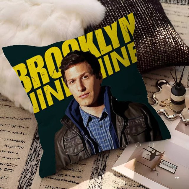 JMG Clothing Dekorative Kissenhülle Brooklyn Nine-Nine Design, Blau, B/T/H: 40 x 40 x 40 cm - Bild 1