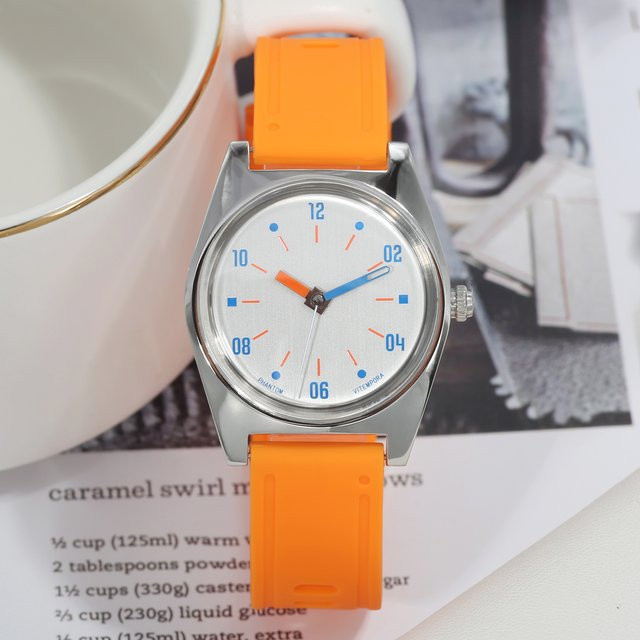 HEIMDALLR Analoguhr, Handaufzug, 36 mm, Silber, Silikon, Herren - Bild 1