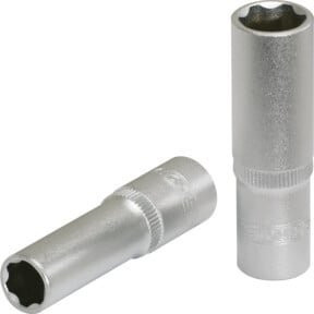 KS Tools 3/8 Zoll Stecknuss lang 16mm aus Chrom-Vanadium in Silber - Bild 1