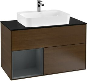 V&B Waschtischunterschrank Finion 100 mit Wandbeleuchtung, lackiert, B/T/H: 100 x 50,1 x 50,1 cm - Bild 1