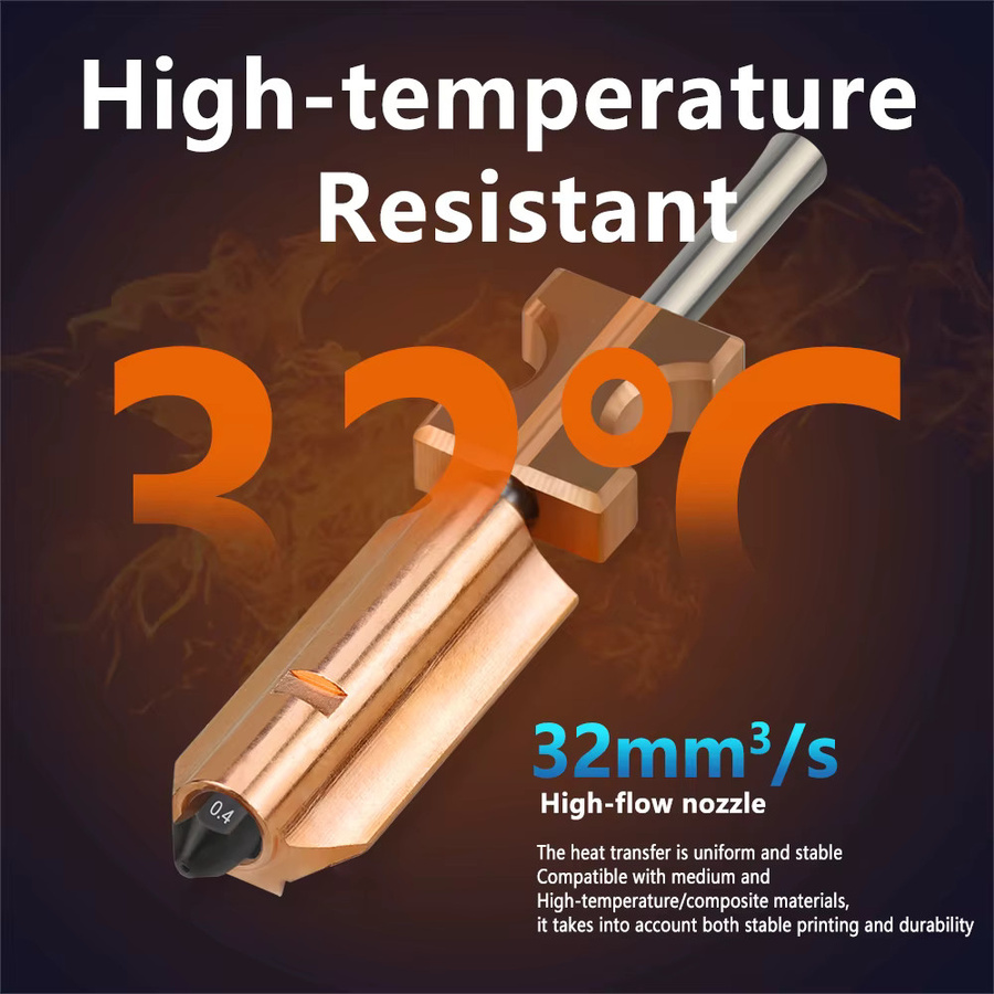 Flashforge AD5X Bimetall-Düsen aus gehärtetem Stahl in Silber, Ersatzdüsen für FDM 3D-Drucker mit 0,2 mm, 0,4 mm, 0,6 mm und 0,8 mm - Bild 4