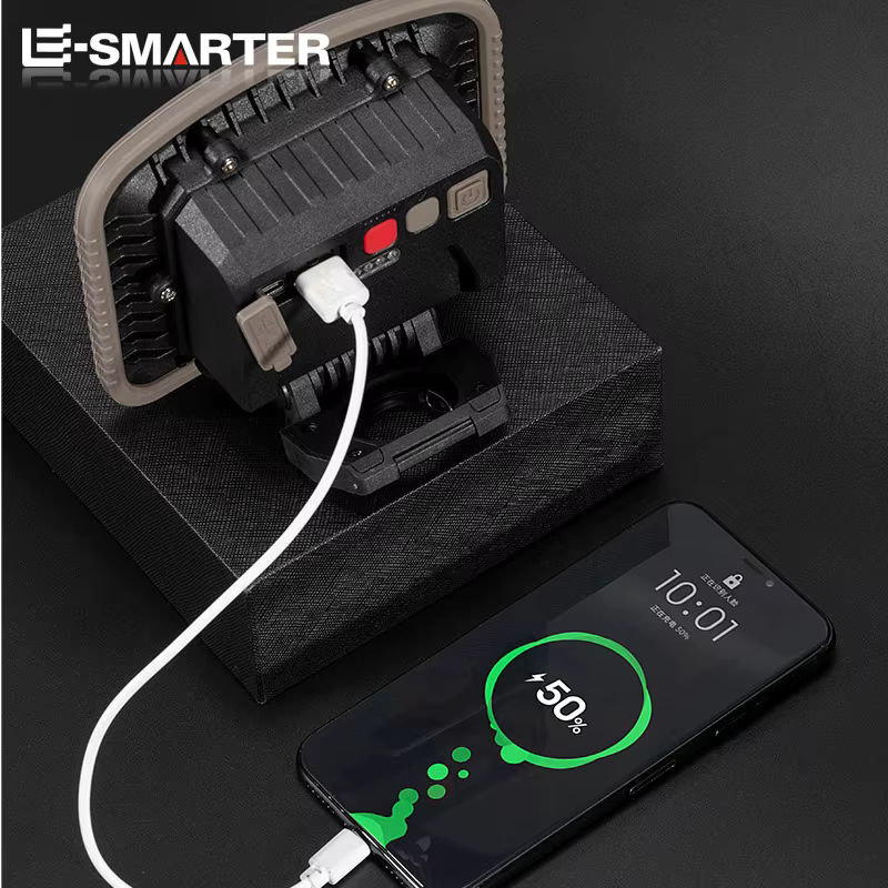 ESMARTER LED COB Taschenlampe mit Powerbank Funktion und Magnet, wiederaufladbar, Schwarz - Bild 5
