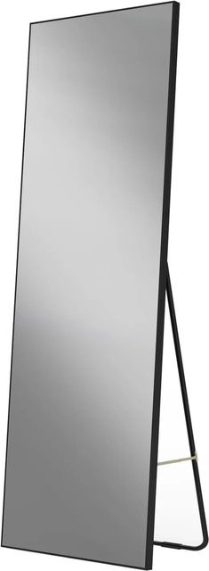 Aica Sanitär Ganzkörperspiegel Schwarz als 2in1 Standspiegel und Hängespiegel aus Aluminium, Breite: 50 cm, Höhe: 160 cm - Bild 1