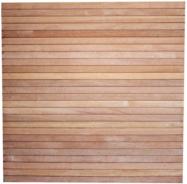 Sichtschutzzaun aus Hartholz als Lamellenzaun, B/H: 180 x 180 cm - Bild 1
