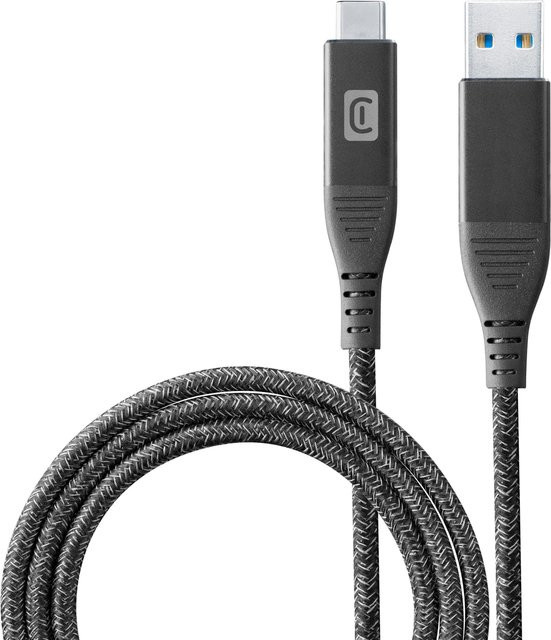 CellularLine Fast Transfer Datenkabel USB-A auf USB-C, Schwarz, 1 m - Bild 1