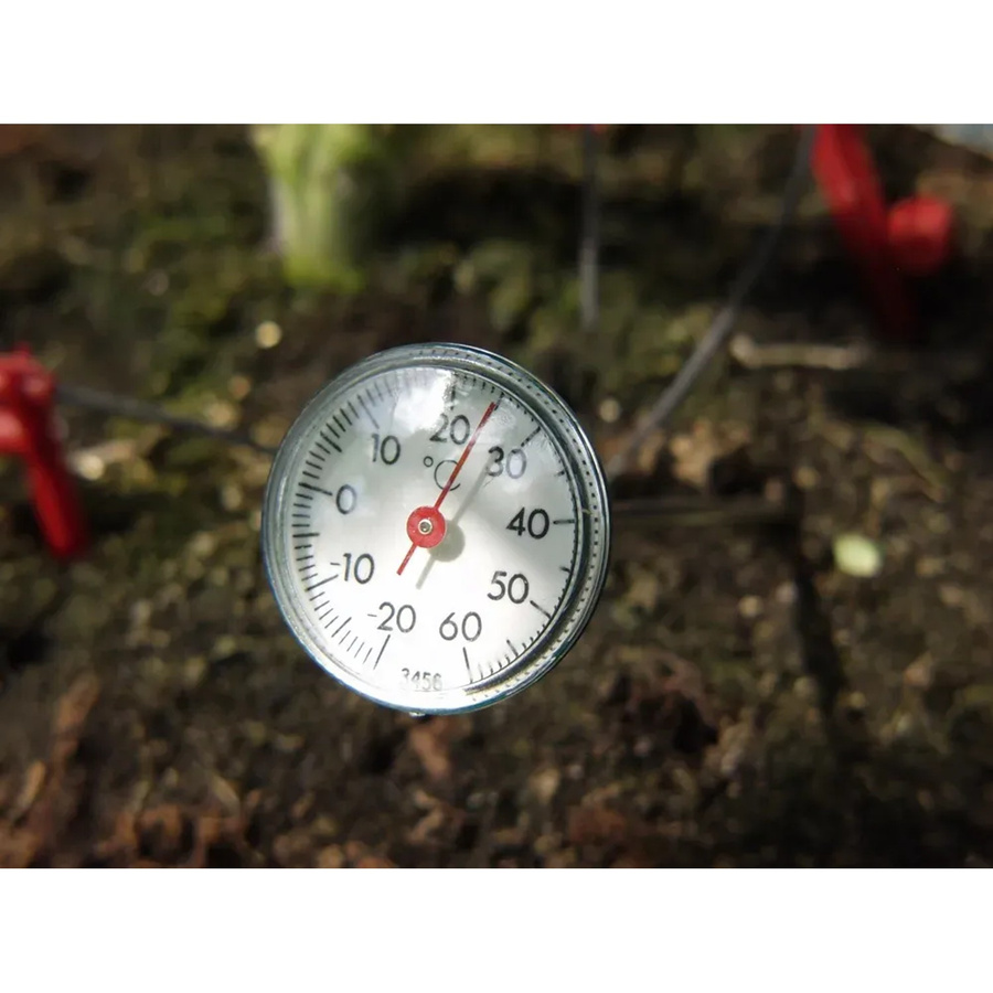 Vitavia Erdthermometer aus Edelstahl in Silberfarben für Gewächshäuser - Bild 2