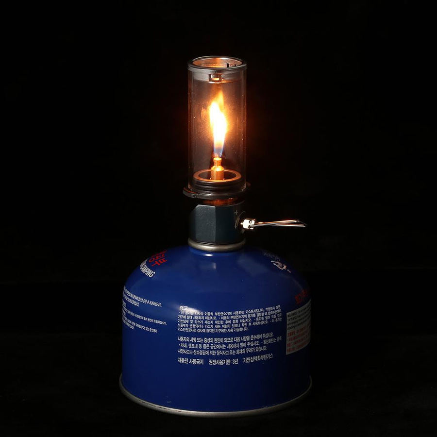 TOMTOP JMS Tragbare Butangas-Lichtlaterne für Camping und Picknick in Transparent mit Glas und Aluminiumlegierung - Bild 4