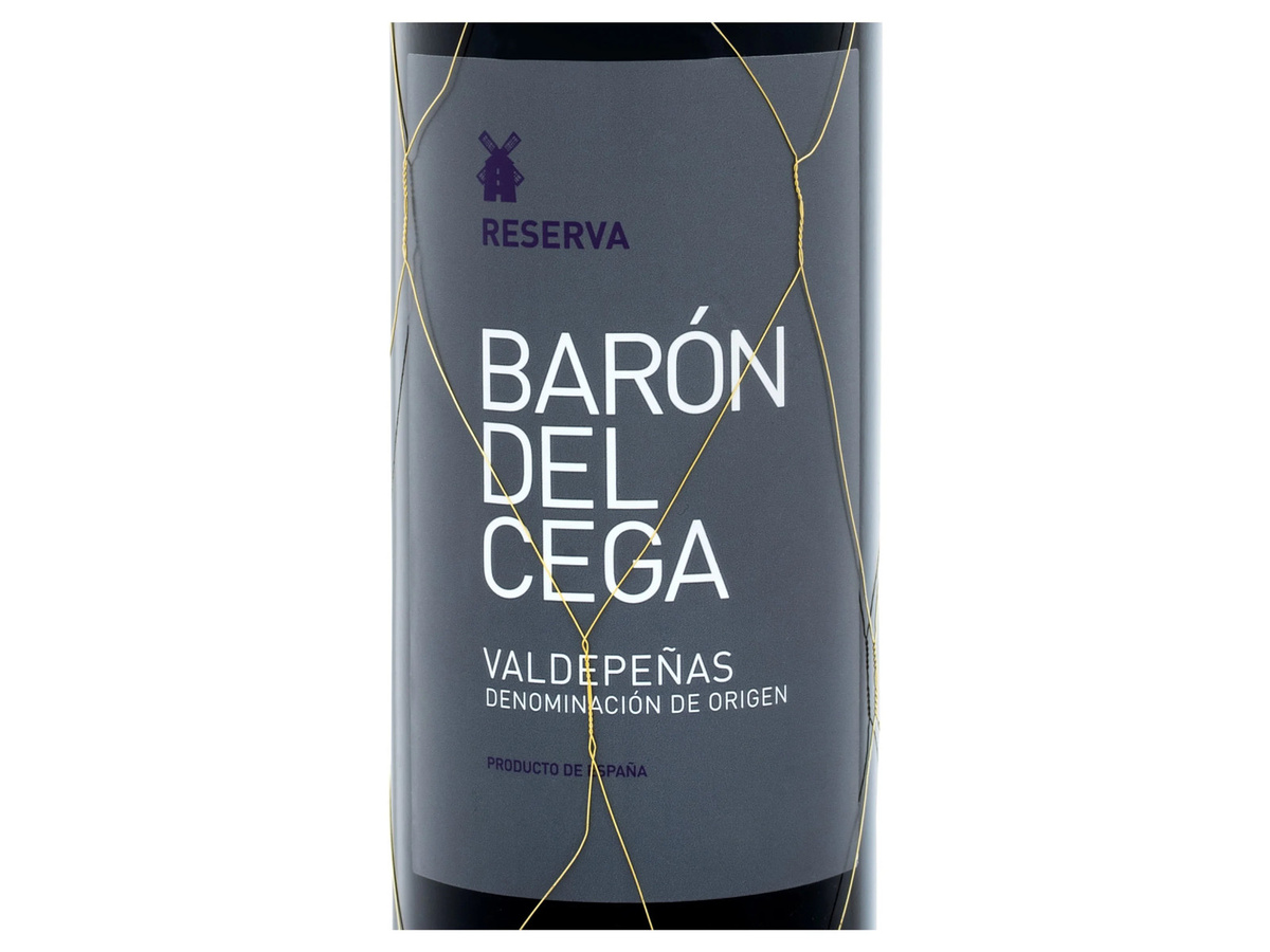 Barón del Cega Valdepeñas DO Reserva Tempranillo trocken Rotwein 2019 0,75 l - Bild 2