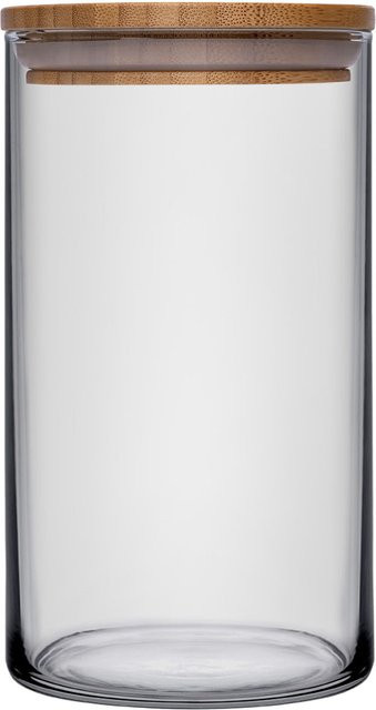 Pasabahçe Vorratsglas mit Bambusdeckel, transparent/beige, 1,48 l - Bild 1