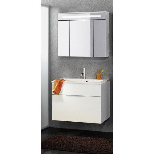 Fackelmann Waschtischunterschrank Kara Weiß modern glänzend B/H/T: 79,5 x 59,0 x 49,0 cm - Bild 2