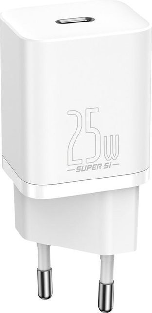 Baseus Super Si Netzteil 25W mit 1x USB-C in Weiß, unterstützt PPS und PD - Bild 1
