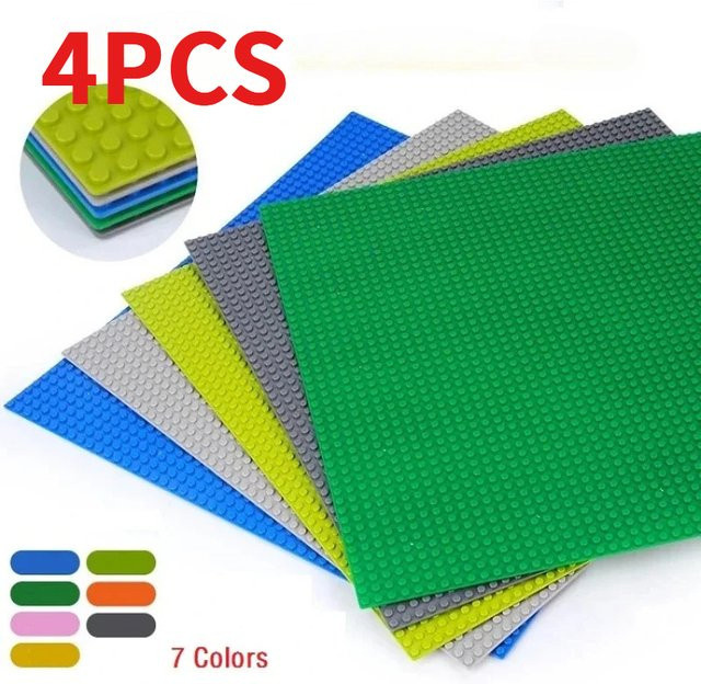 Haifeng Blöcke Grundplatten, 4-teiliges Set, Kunststoff, Blau, Bunt / Mehrfarbig - Bild 1