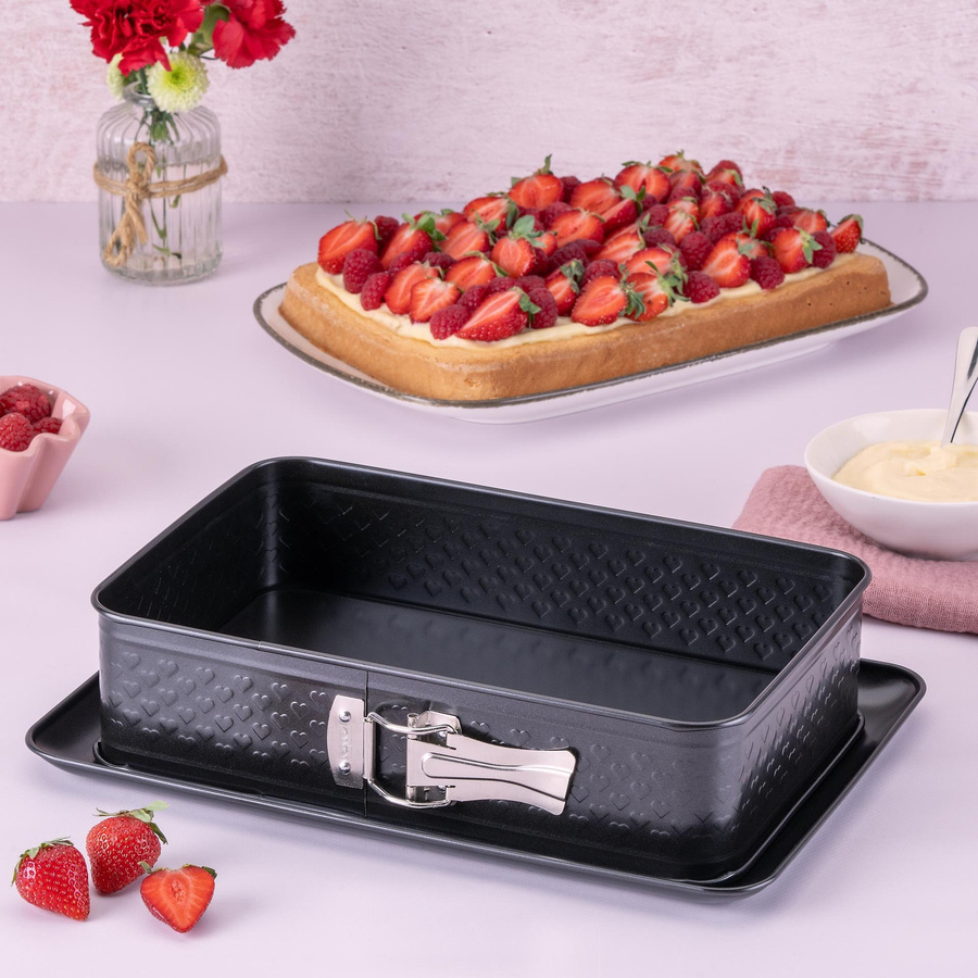 Zenker Beloved+ Springform rechteckig, Schwarz, B: 28 cm, T: 18 cm, H: 7 cm, Antihaftbeschichtung - Bild 2