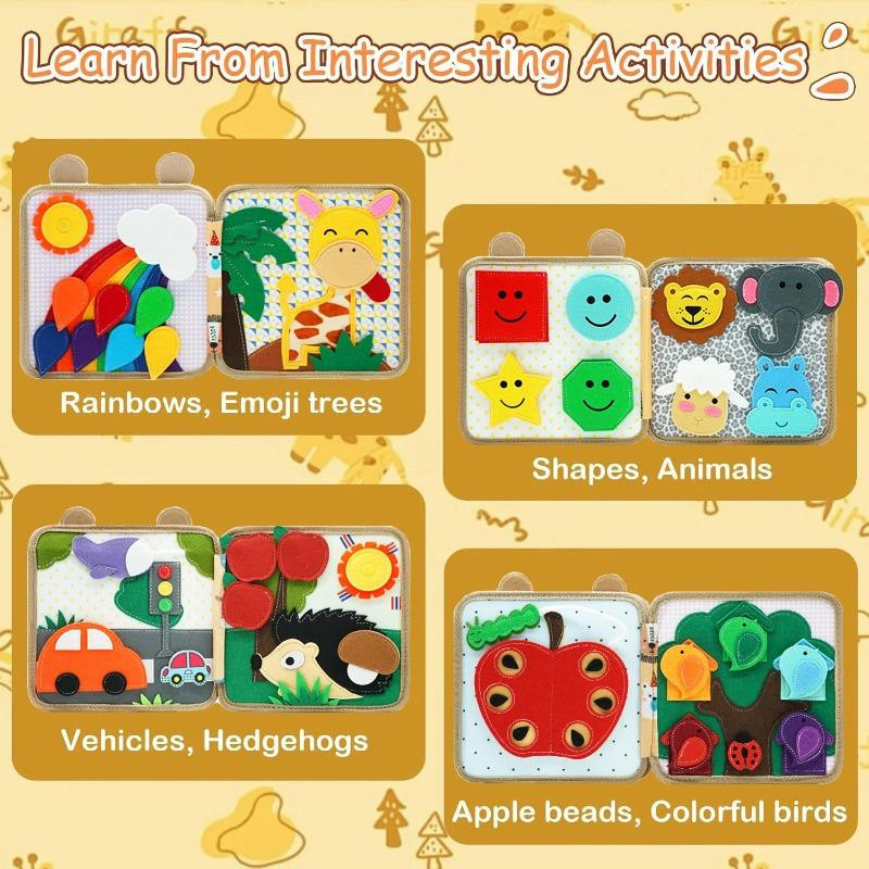 Bai Fen Bai Toys Montessori Giraffe Activity Board, Activity Buch, ab 3 Jahre - Bild 2