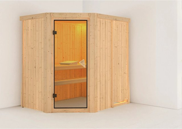 Karibu Sauna Cleo in Braun
