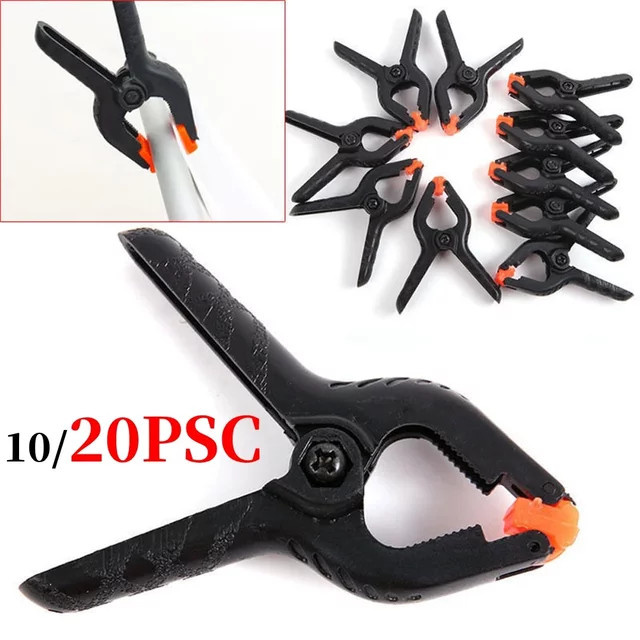 APWIKOGER Hintergrund-Clips für Fotostudios in Schwarz, 7 cm - Bild 1