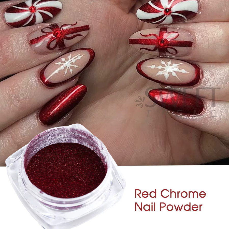 SWEET TREND Nagelpuder, Rot, Metallic - Bild 4