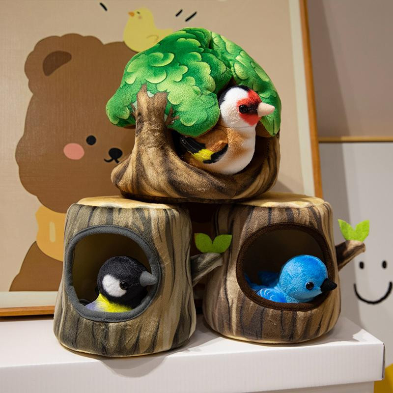 Vogel-Versteck-Baumloch-Puppen, Plüschtiere, ab 18 Jahre - Bild 2