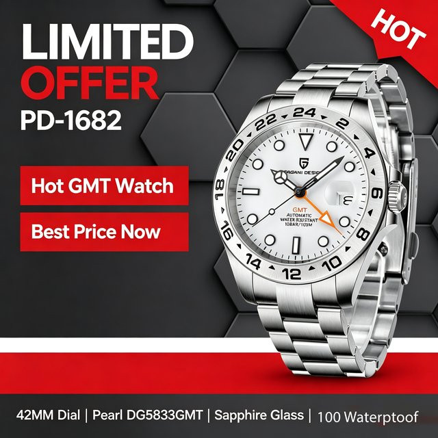Pagani Design Armbanduhr Automatik, Edelstahl, Saphirglas, Herren - Bild 1