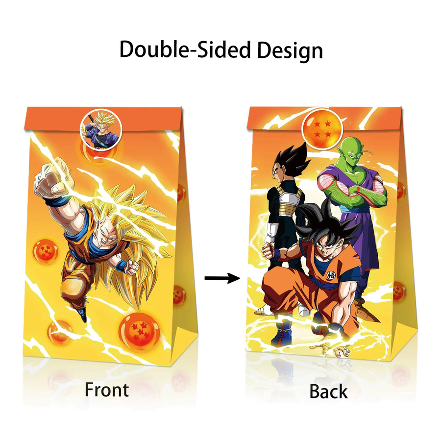Bandai Dragon Ball Geschenktüten aus Kraftpapier mit Griffen in Mehrfarbig für Kindergeburtstage und Babypartys - Bild 2