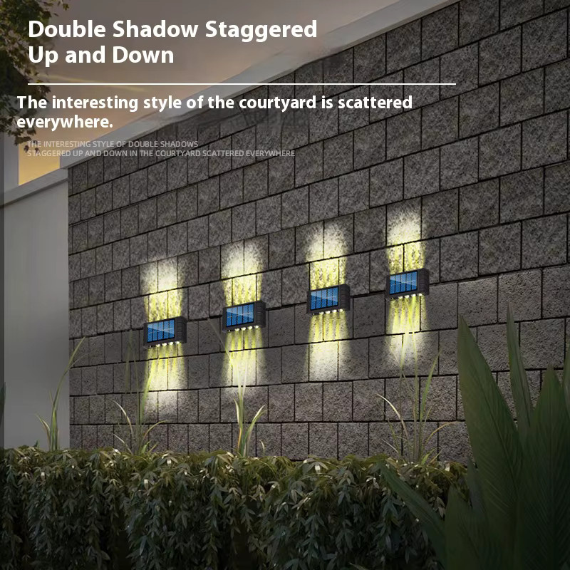 ESMARTER Solar Wandlampe LED für Garten und Außenbereich wasserdicht mit Up-and-Down-Beleuchtung - Bild 6