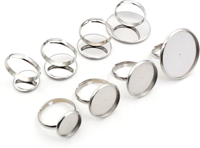 Wadsfred Ringe Edelstahl, verstellbar, 12-25mm, 10 Stück - Bild 1