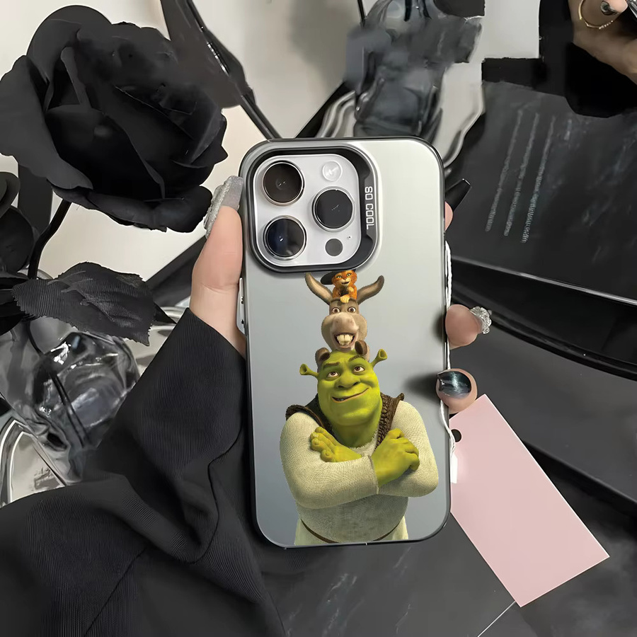 The MovieS S-ShrekS Handyhülle für iPhone 16, 15, 14, 13, 12, 11, Pro Max Plus mit farbenfroher TPU-Rückseite und Farbverlauf in Multicolour - Bild 1