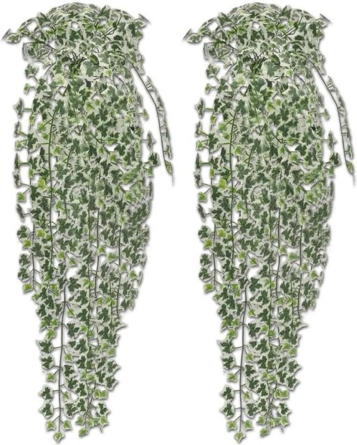 furnicato Künstlicher Efeu Grün-Weiß, 2 Stück, Höhe: 90 cm - Bild 1