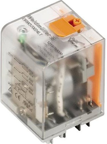 Weidmüller DRH275730LT Steckrelais 230 V/AC 16A mit 1 Öffner und 1 Schließer, 10 Stück, transparent - Bild 1