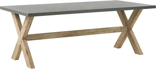 Beliani Gartentisch Olbia aus Akazienholz in Grau, B/T/H: 200 x 100 x 75 cm - Bild 1