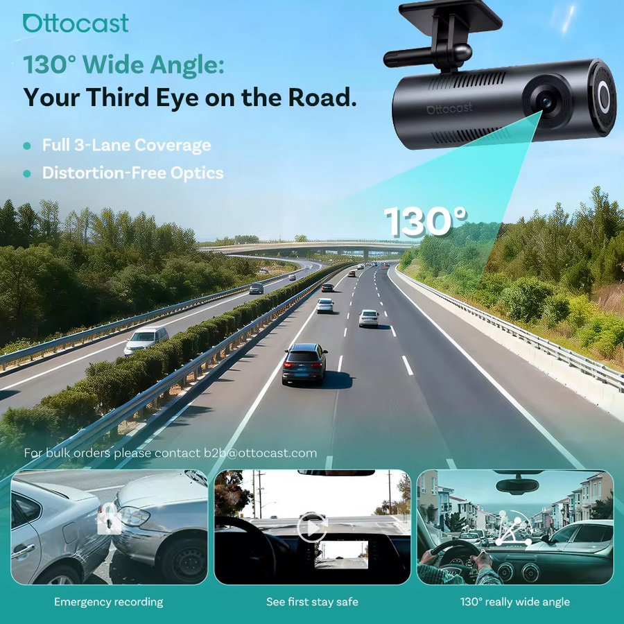 Ottocast Ottosafe Cam 2-in-1 Carplay und Android Auto Adapter mit Dashcam in Schwarz - Bild 5