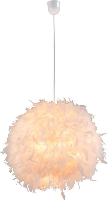 Globo Pendelleuchte KATUNGA in Weiß aus Kunststoff und Textil, E27, Durchmesser: 45 cm, Höhe: 120 cm - Bild 1