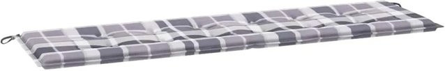 vidaXL Gartenbank-Auflage aus Oxford-Gewebe in Grau Kariert, B/T/H: 180 x 50 x 4 cm - Bild 1