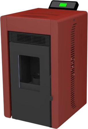 Schenger Pelletofen HLP3402 Rot mit WIFI und Eco Modus, 5,5kW, A++