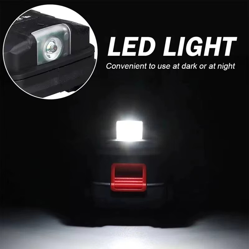 Makita Li-Ion Batterie Adapter mit Dual USB Ports und LED Arbeitslicht in Schwarz - Bild 4