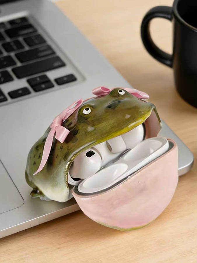Bow Frog Schutzhülle für AirPods 1/2/3/4 und Pro 1/2/3 in Türkis - Bild 5