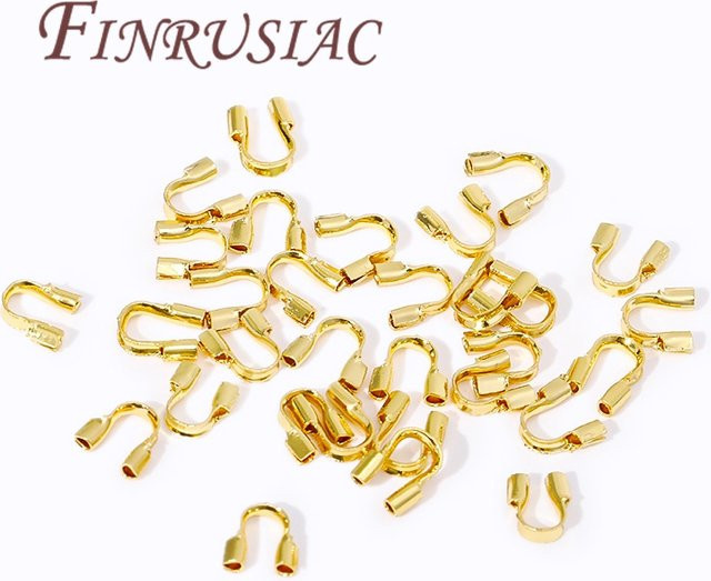 FINRUSIAC Drahtschutzschlaufen, 14K vergoldet, Gold - Bild 1