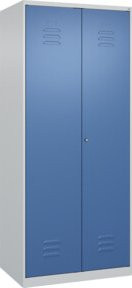 C+P PSA Doppel-Spind Classic PLUS mit 2 Abteilen, Stahlkonstruktion, Zylinderschloss, Farbe: Lichtgrau/Fernblau, H x B x T: 185 x 80 x 50 cm - Bild 1