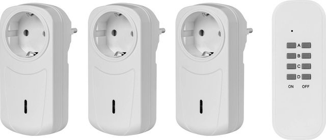 CMI 4-teiliges Funkschalter-Set mit Fernbedienung in Weiß (IP20) - Bild 1