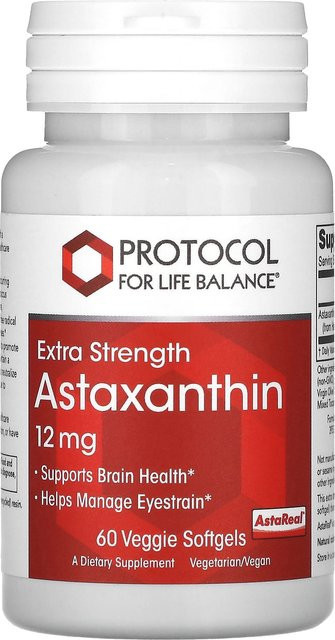 Protocol for Life Balance Astaxanthin Extra Stärke, 60 vegetarische Softgelkapseln - Bild 1